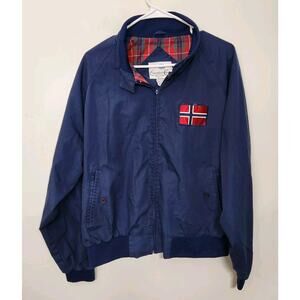 Executive Class Sports Apparel Norway Flag Full Zip Jacket Adult XL Blue 1299